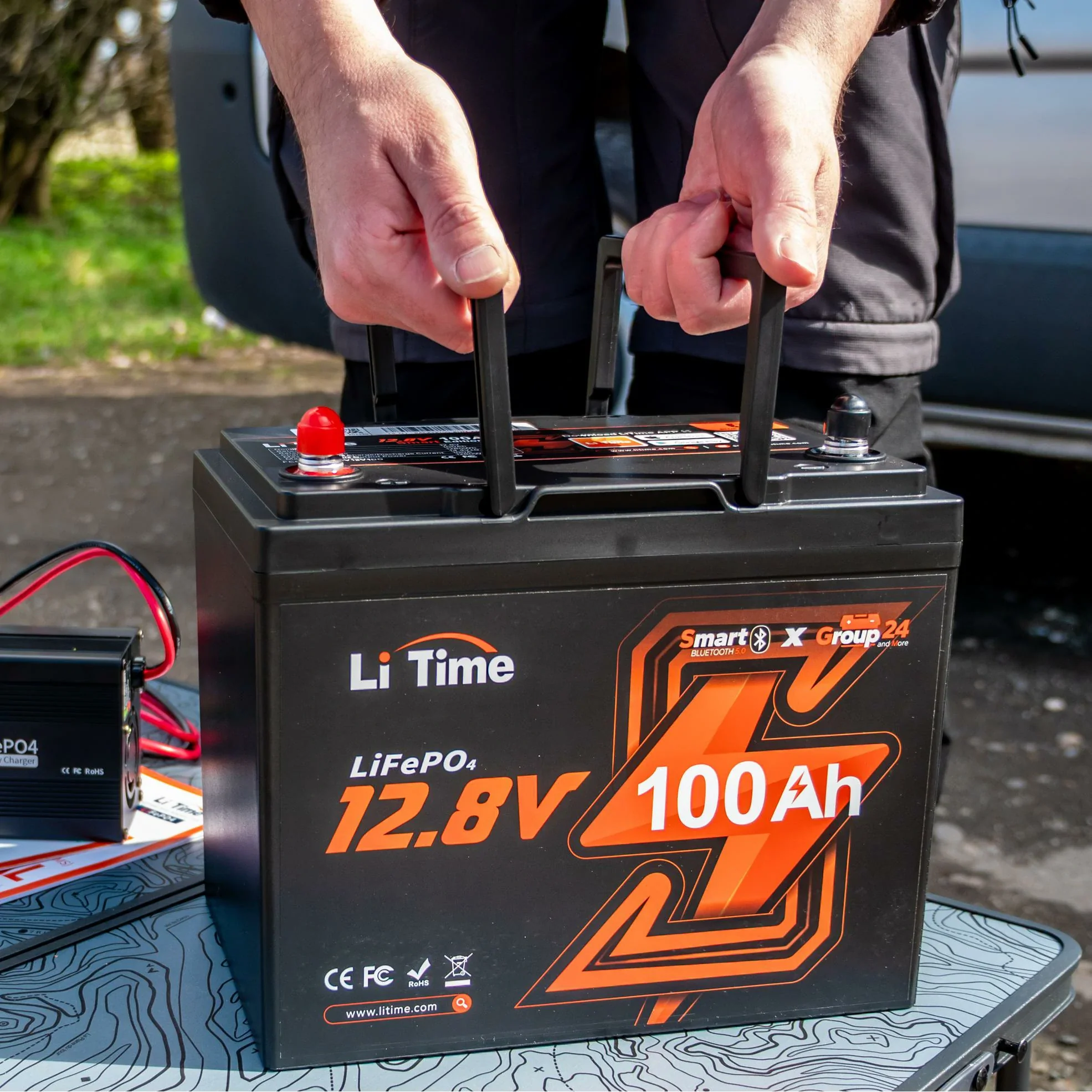 12V 100Ah Group24 Wohnmobil Bluetooth Deep Cycle Lithium Batterie für MiniCamper - Image 11