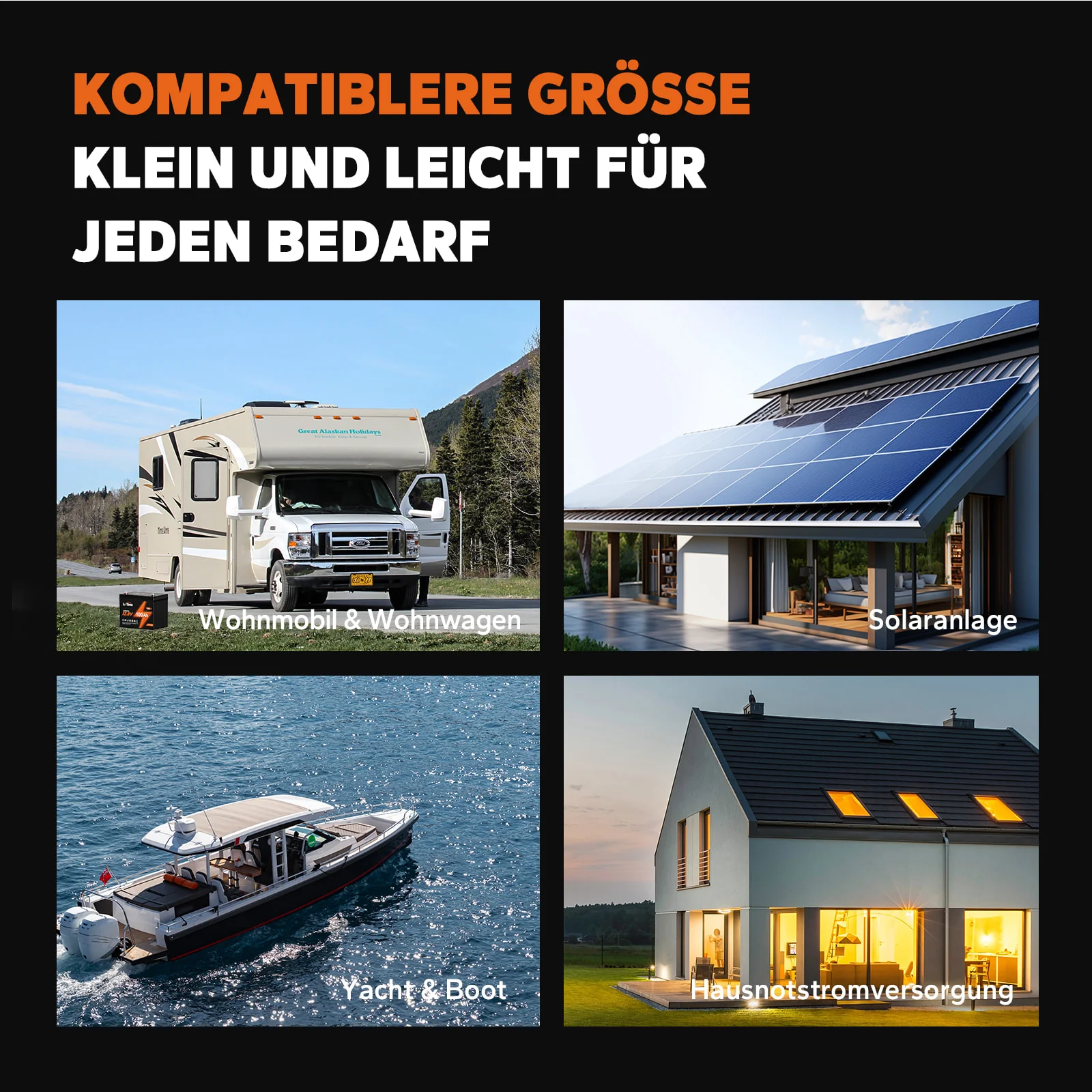 Kompakte LiTime 12V 100Ah Group24 LiFePO4-Batterie – Perfekt für MiniCamper, Angeln & platzsparende Installation - Image 11