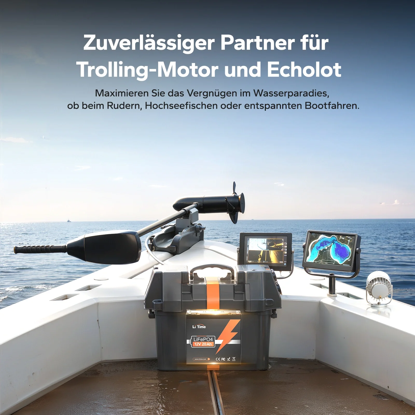 【Nicht mehr erhältlich】LiFePO4 12V 20Ah  Deep Cycle Batterie mit BMS & 4000 Zyklen – Für Fischfinder, Solar, Boot, Camping - Image 3