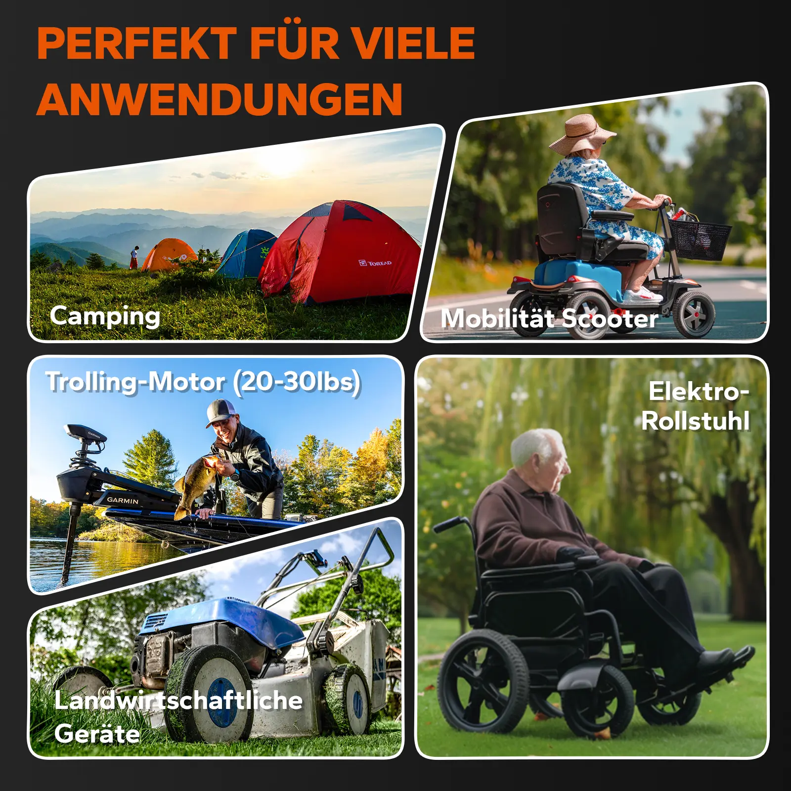 【Nicht mehr erhältlich】LiTime 12V 45Ah Group U1 Deep Cycle Lithium-Batterie Rollstuhl und Seniorenmobil, Elektromobil - Image 12