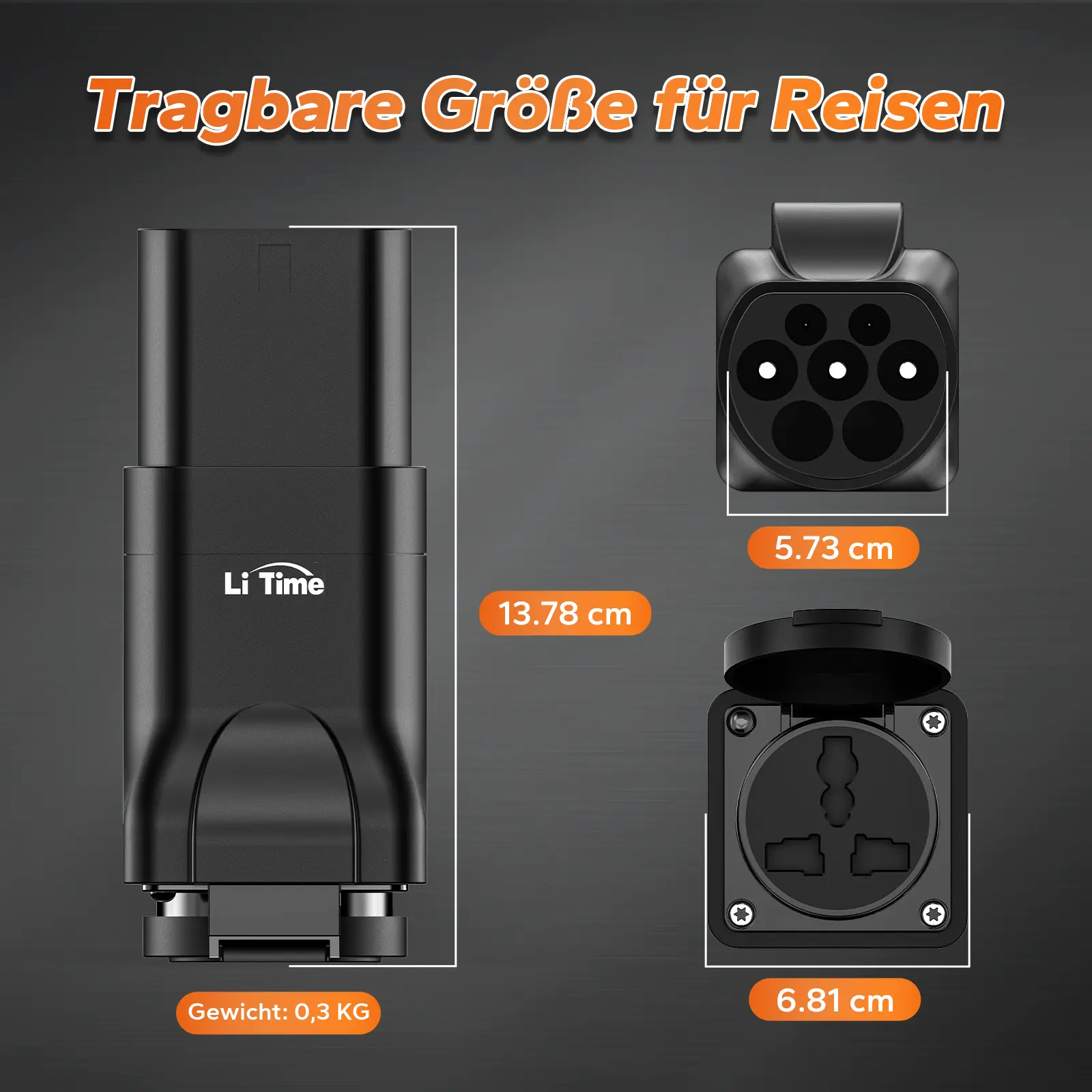 Universeller AC-EV-Ladestation-Adapter Typ 2 auf Schuko Stecker, ideal für E-Bikes, Scooter und Lithium-Batterieladegeräte - Image 7