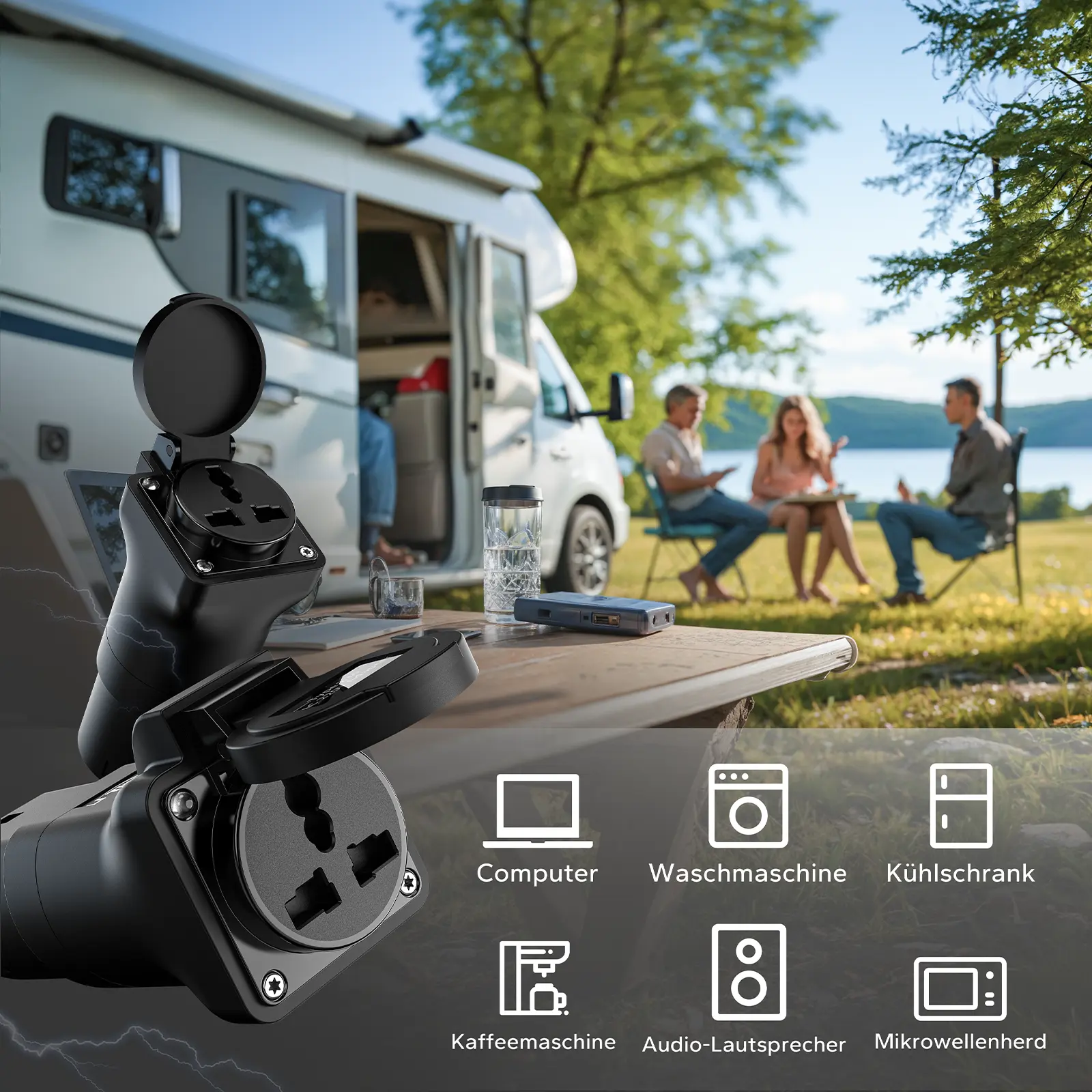 Universeller AC-EV-Ladestation-Adapter Typ 2 auf Schuko Stecker, ideal für E-Bikes, Scooter und Lithium-Batterieladegeräte - Image 8