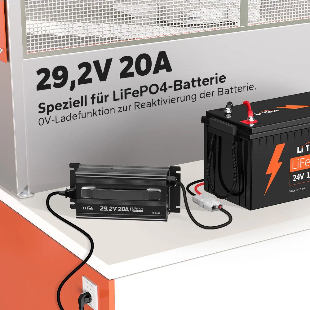 LiTime 29.2V 20A Lithium Batterieladegerät für 24V LiFePO4 Lithium Batterie - Image 5
