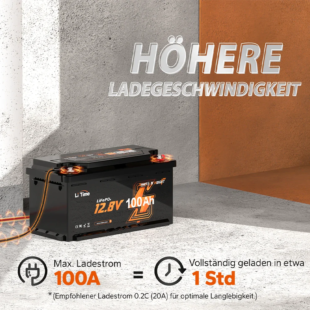 12V 100Ah H190 Deep Cycle LiFePO4 Batterie Mit Bluetooth - Wohnmobil Untersitz DIN H8 L5 Group 49, ECE R10 zertifiziert! - Image 6