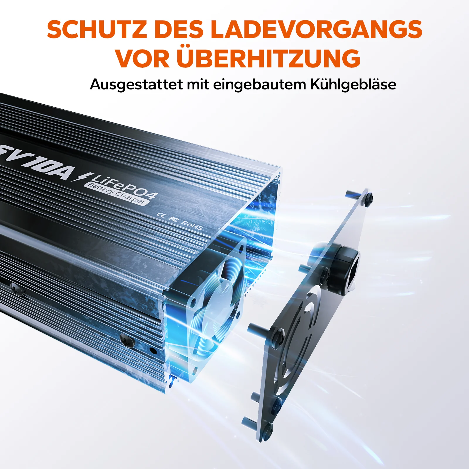 LiTime 14.6V 10A Lithium Batterieladegerät für 12V LiFePO4 Lithium Batterie - Image 7
