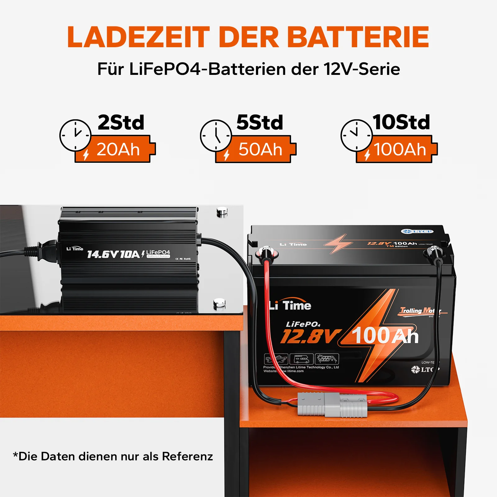 LiTime 14.6V 10A Lithium Batterieladegerät für 12V LiFePO4 Lithium Batterie - Image 8