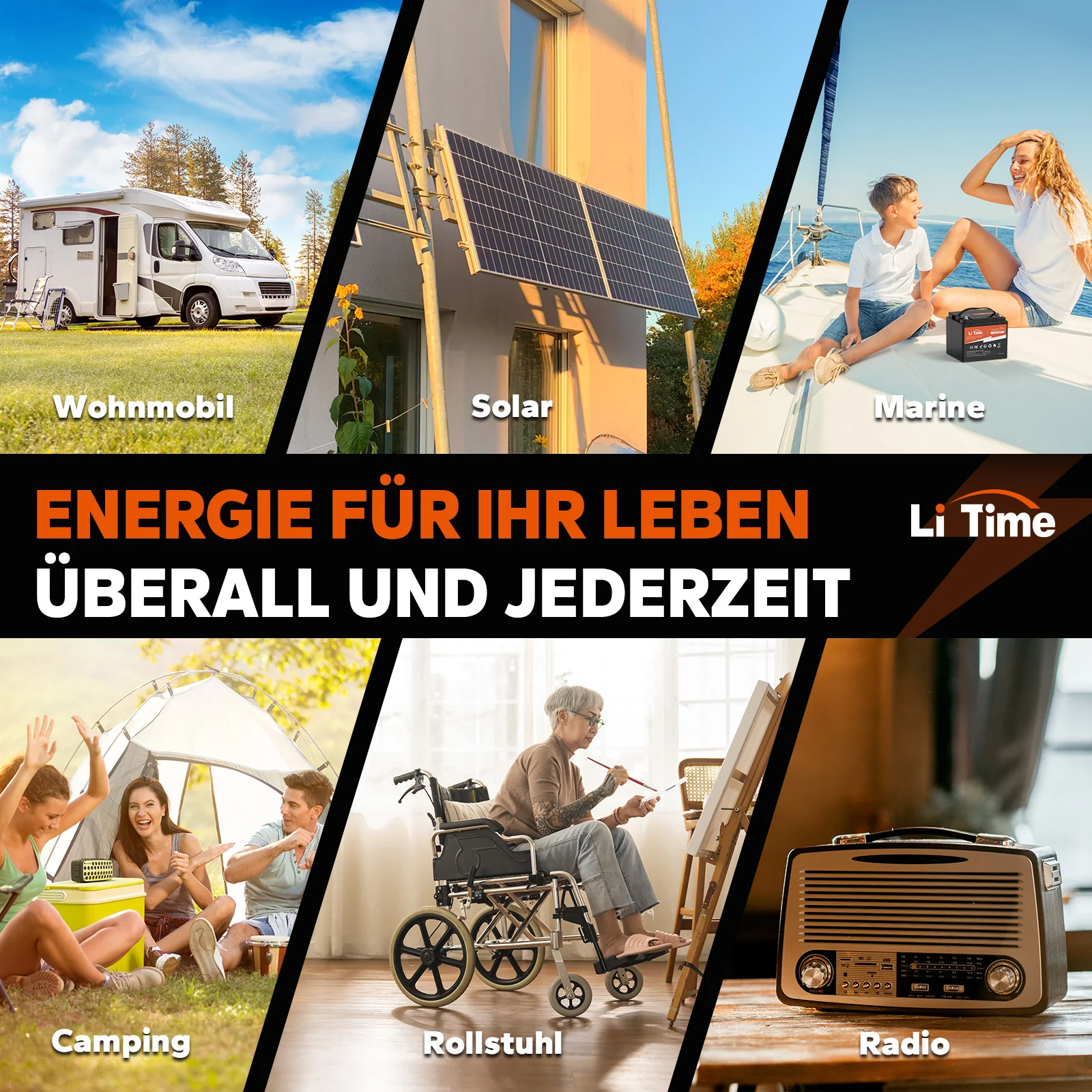 LiTime 12V 50Ah Deep Cycle Lithium Batterie für Marine, Wohnmobile, Fischfinder - Image 6