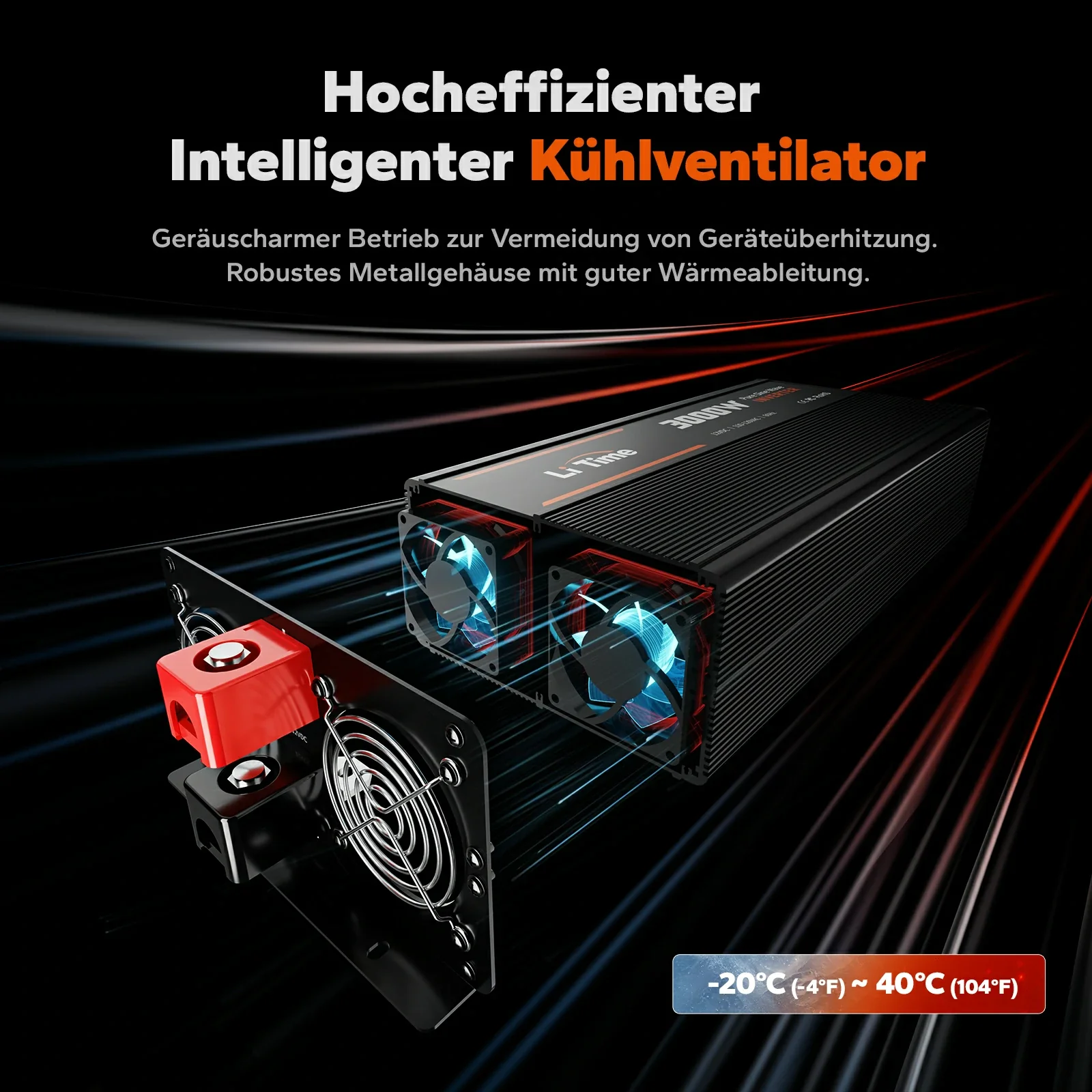 LiTime 3000W Reiner Sinsuswellen Wechselrichter 12VDC zu 230VAC Konverter - Image 4