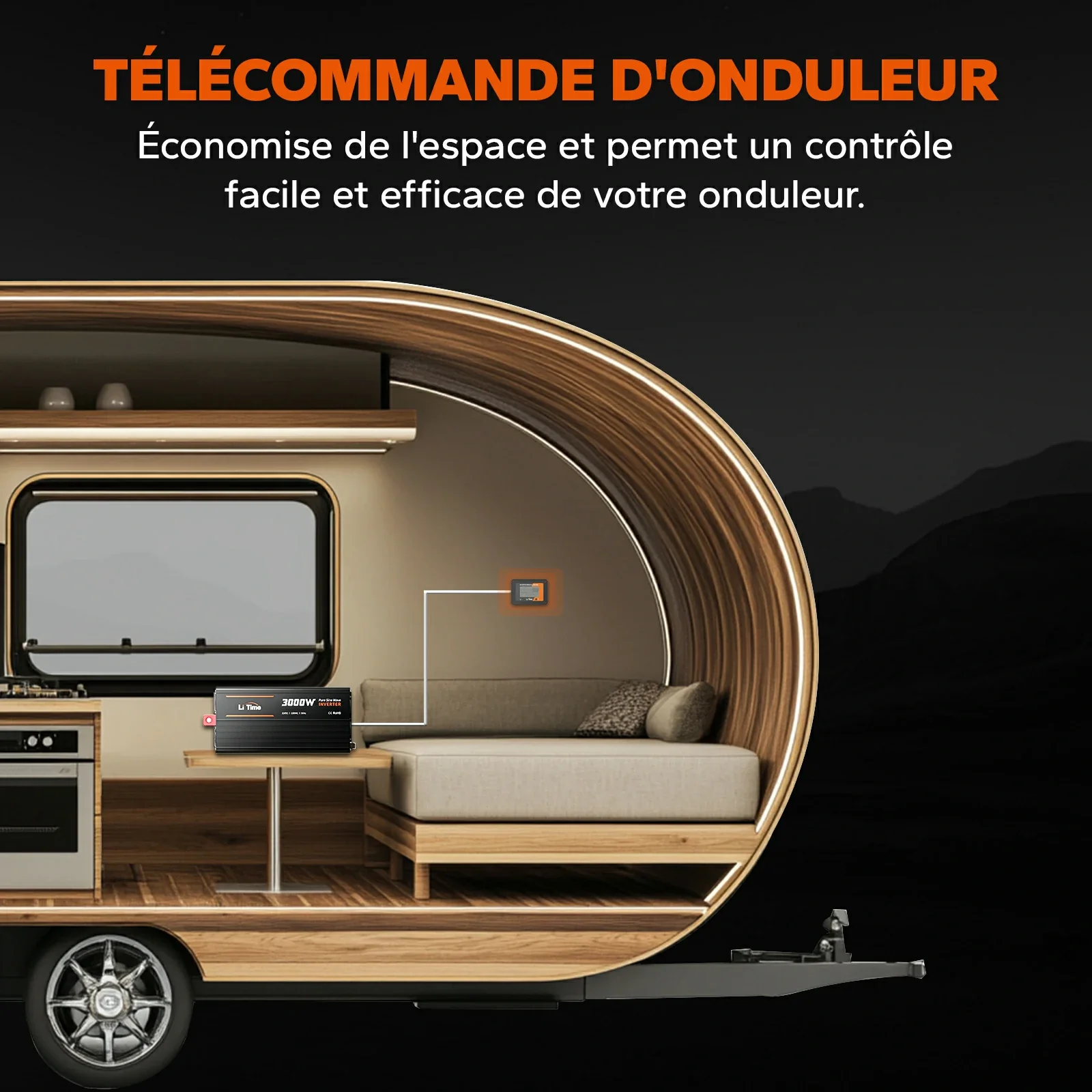 LiTime 3000W Reiner Sinsuswellen Wechselrichter 12VDC zu 230VAC Konverter - Image 9